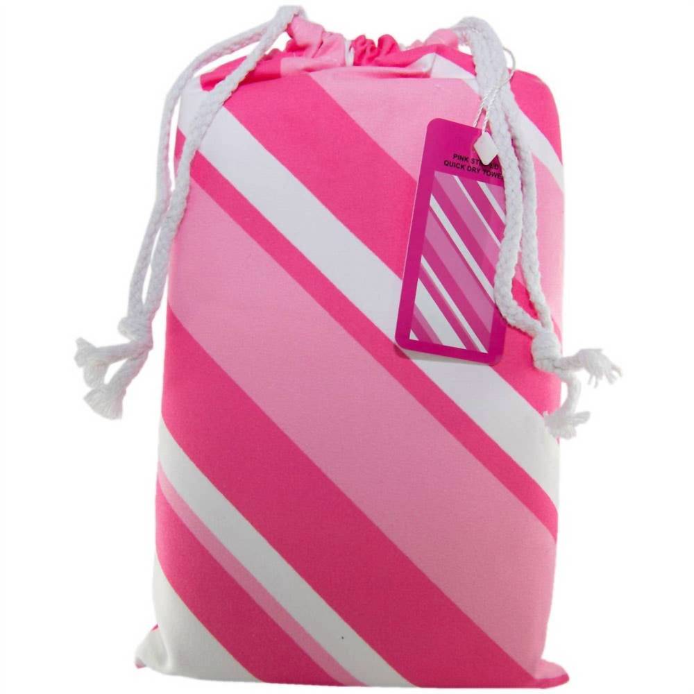 NEW KATYDID striped beach quick dry towel in pink